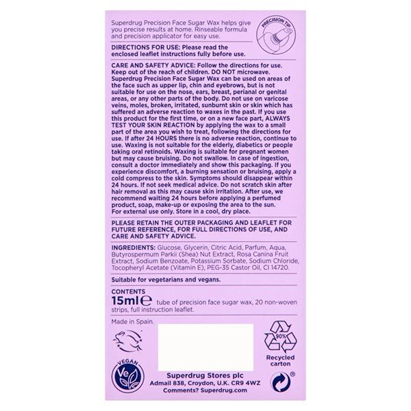Superdrug Precision Face Wax 15ml GOODS Superdrug