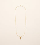 Suzanne Kalan yellow gold diamond dog tag pendant necklace, UK version