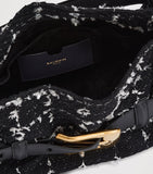 Balmain Anthem shoulder bag medium tweed, imported from the UK