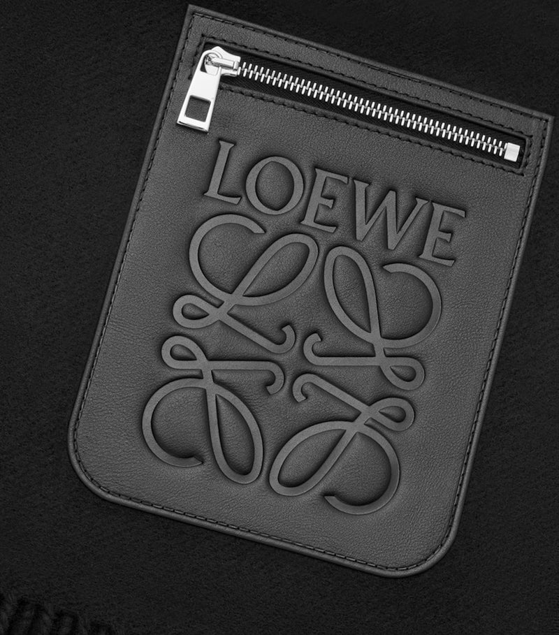 LOEWE wool-cashmere pocket-detail scarf, UK version