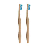 Dr Botanicals Bamboo Toothbrush Blue Twin Pack - British product