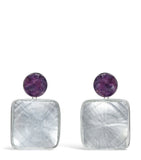 Alaïa amethyst pendant earrings 7.1cm, UK version