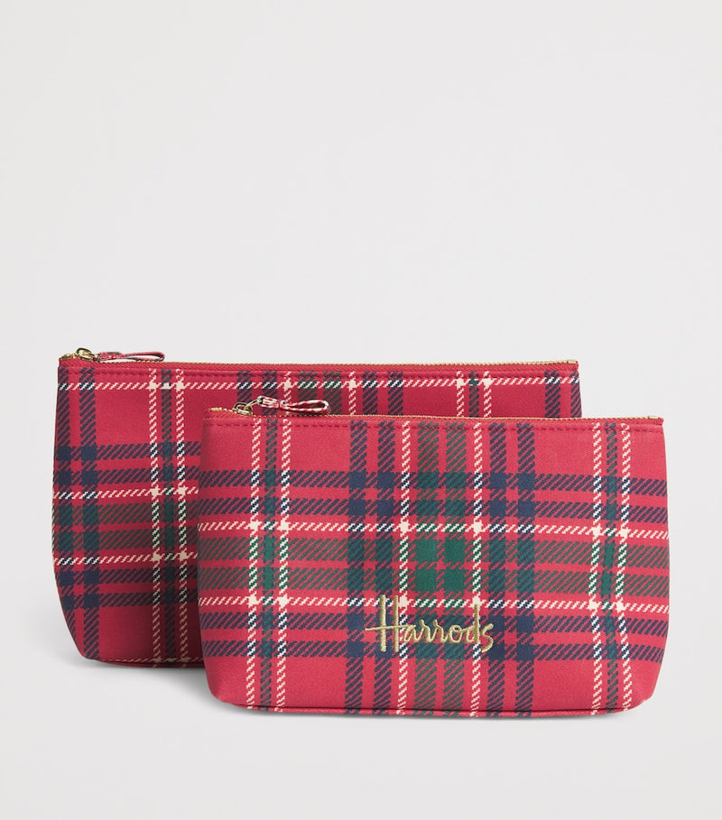 Harrods medium tartan logo pouch (British brand)
