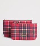 Harrods medium tartan logo pouch (British brand)
