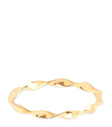 Harrods Astrid & Miyu Yellow Gold Twist Ring- Buy online at McGrocer
