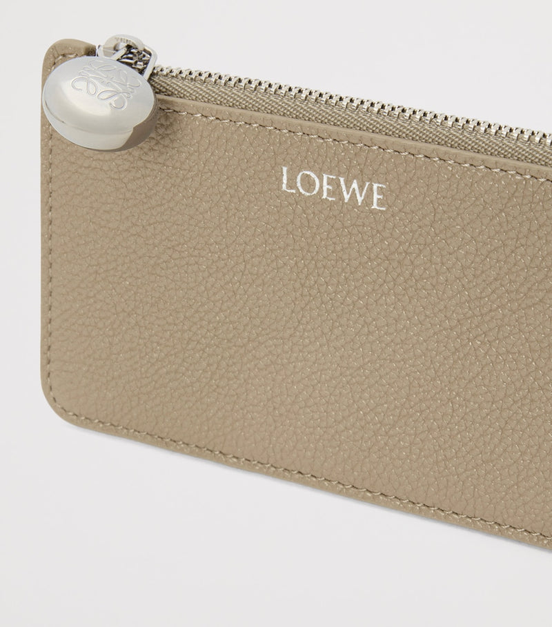 LOEWE Pebble card holder with silver-tone coin fastening, UK version