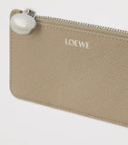LOEWE Pebble card holder with silver-tone coin fastening, UK version