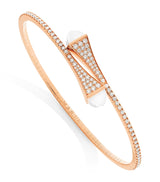 Harrods Marli New York Cleo Midi Rose Gold Diamond and Agate Slip-On Bracelet- Buy online at McGrocer