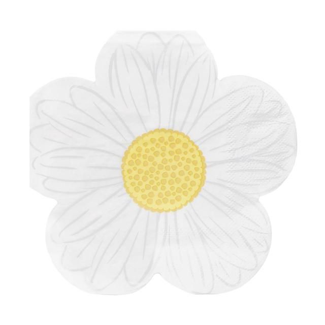 Daisy Shaped Paper Party Napkins 20 per pack