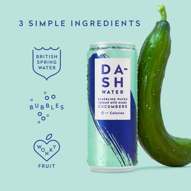 DASH Cucumber Infused Sparkling Water 12 x 330ml