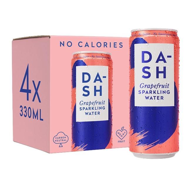 DASH Grapefruit Infused Sparkling Water 4 x 330ml