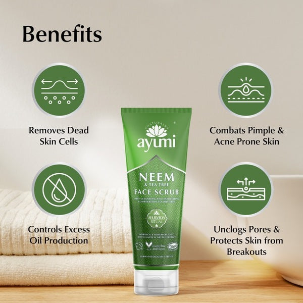 Ayumi Neem and Tea Tree Face Scrub 125ml - British product