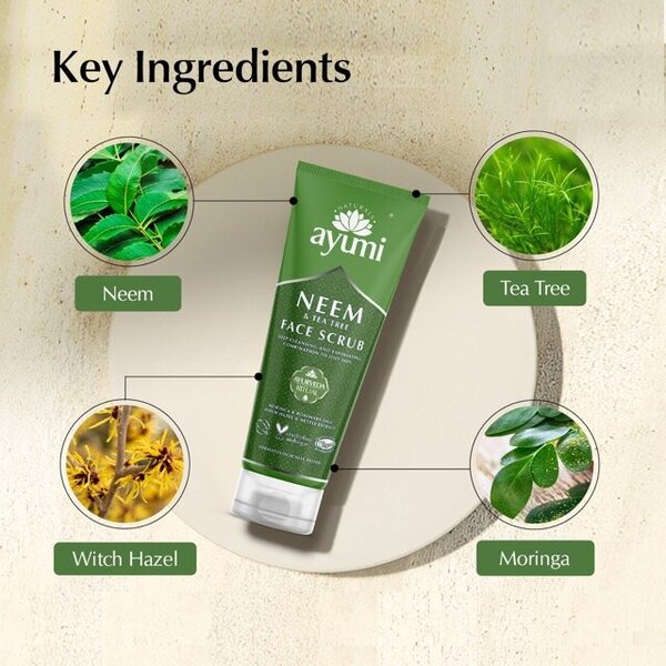 Ayumi Neem and Tea Tree Face Scrub 125ml - British product