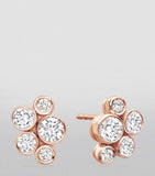 Boodles rose gold diamond stud earrings (British brand)