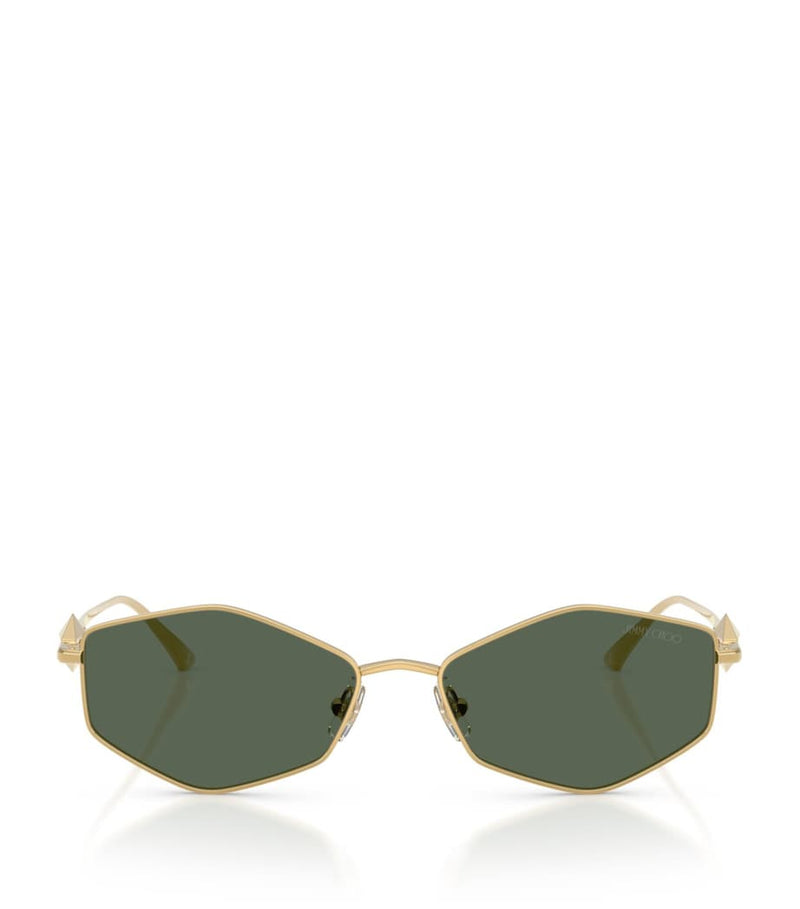 Jimmy Choo Wire Hexagonal Zoey sunglasses, imported from the UK