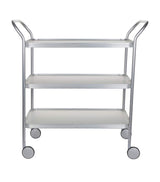 Harrods Kaymet Aluminium Diamond-Embossed Three-Tiered Food Serving Trolley- Buy online at McGrocer