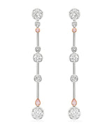 Harrods Boodles Platinum, Rose Gold and Diamond Raindance Earrings- Buy online at McGrocer