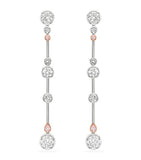 Boodles Raindance earrings platinum rose gold diamond, UK version