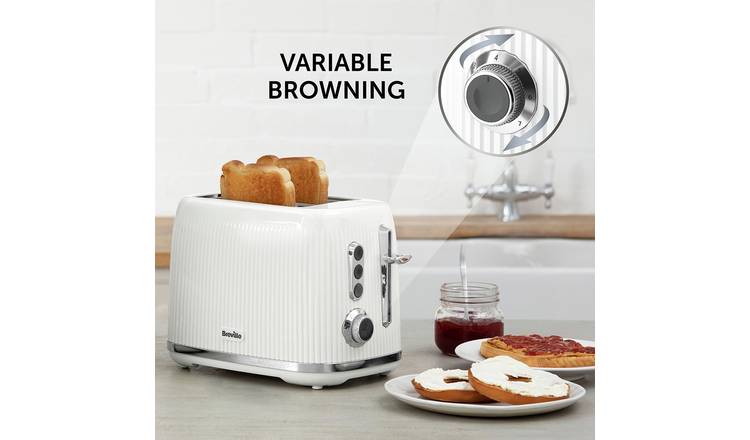 Breville VTR037 Bold 2 Slice Toaster - White - McGrocer