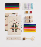 Konges Sløjd creative art caddy with pencils and stickers, UK version