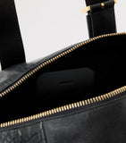 AllSaints Ares shoulder bag with croc-embossed leather (British brand)