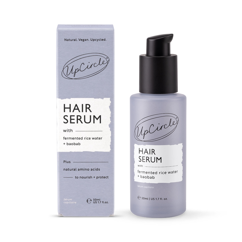 UpCircle hair serum with fermented rice water and baobab 50ml, imported from the UK