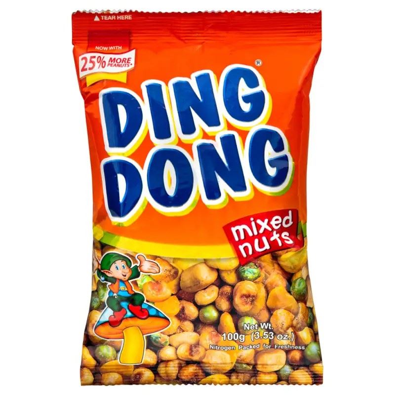 Ding Dong mixed nuts savoury coated snack, UK version