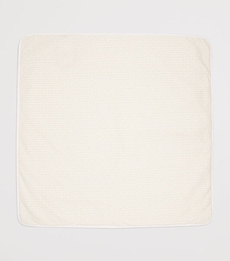 Balmain cotton monogram baby blanket - British product