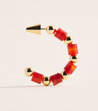 Eddie Borgo gold-plated carnelian Marcy hoop earrings (British brand)