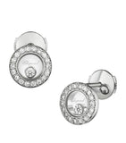 Chopard Happy Diamonds pavé earrings white gold, UK version