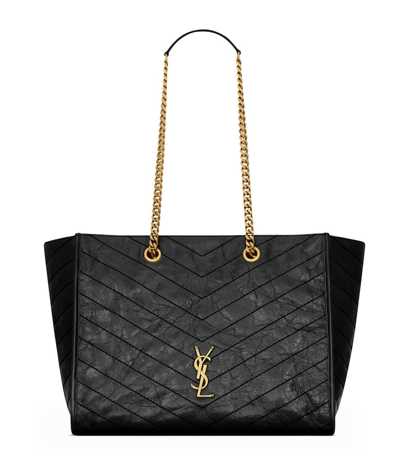 Saint Laurent Niki East-West medium shopping bag crinkled leather, UK version