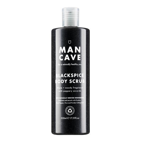 ManCave Blackspice Body Scrub 500ml, imported from the UK