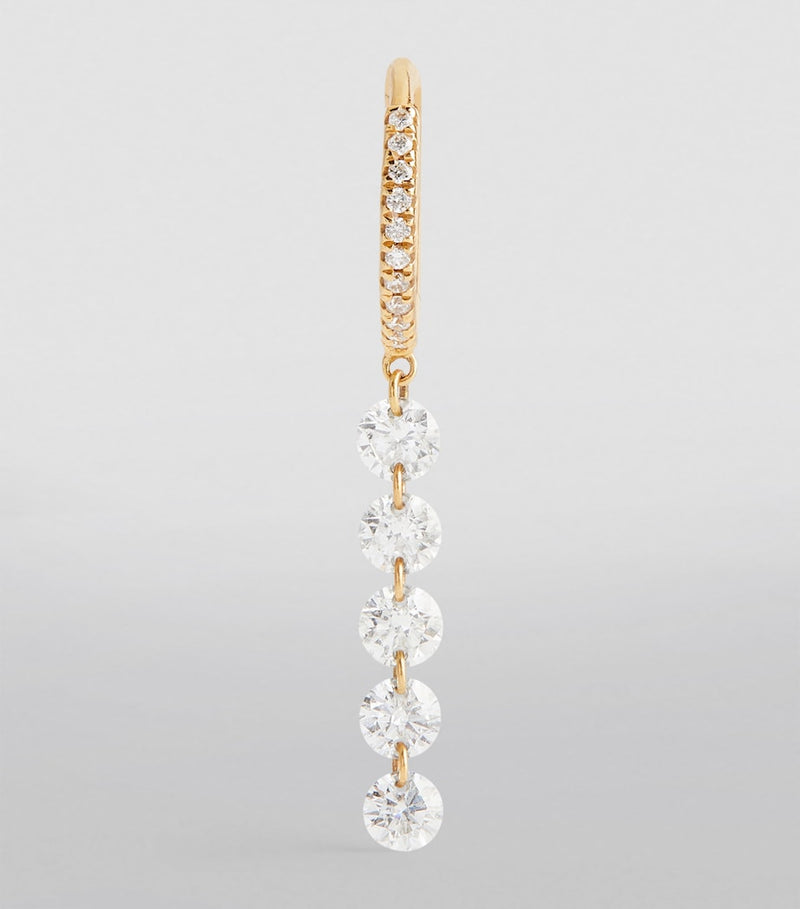Persée yellow gold diamond single earring, UK version