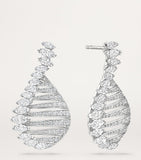 Boodles platinum and diamond drop earrings, imported from the UK
