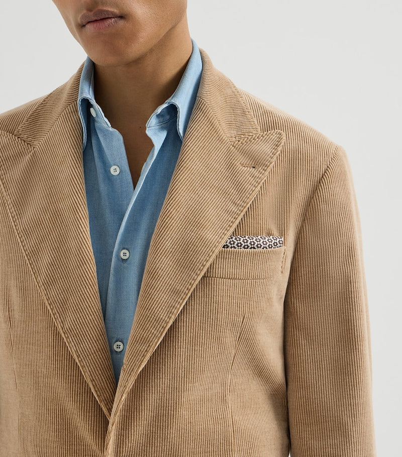 Brunello Cucinelli tile-pattern silk pocket square 35x35cm (British brand)