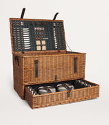 Harrods Picnic Basket and Dining Set for 10 People with Insulated Pocket and Accessories- Buy online at McGrocer