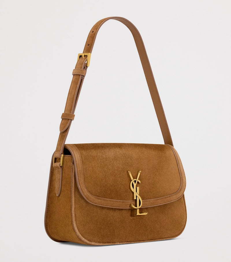 Saint Laurent medium Solferino suede shoulder bag - British product