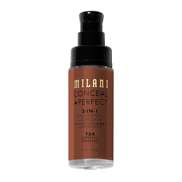 Milani 2in1 Foundation 13A Espresso 30ml, imported from the UK