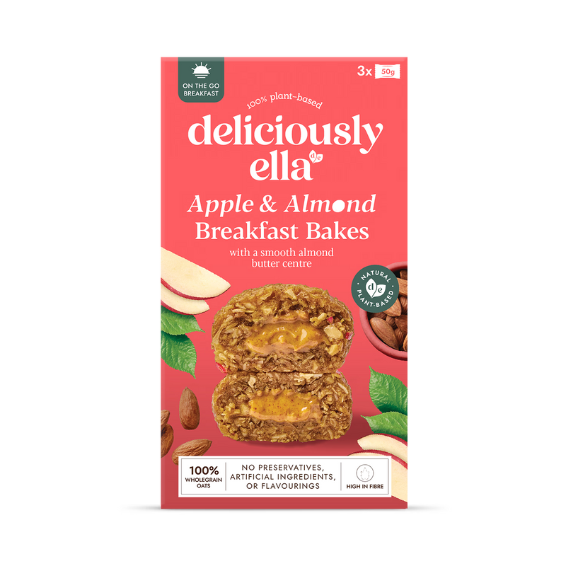 Deliciously Ella Apple & Almond Breakfast Bakes 3x50g - British product