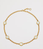 Bvlgari yellow gold mother-of-pearl onyx necklace, UK version