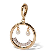 Harrods Annoushka Yellow Gold Diamond and Freshwater Pearl Mythology Happy Face Charm- Buy online at McGrocer