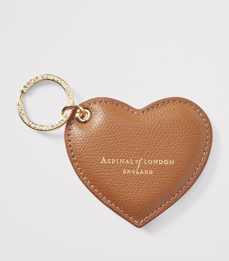 Aspinal of London leather heart keyring H6cm x W8cm - British product