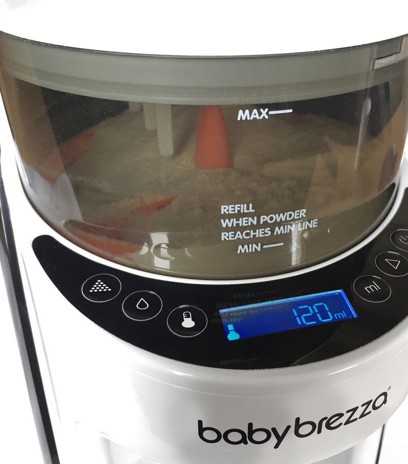 Baby Brezza Formula Pro Advanced dispenser, imported from the UK