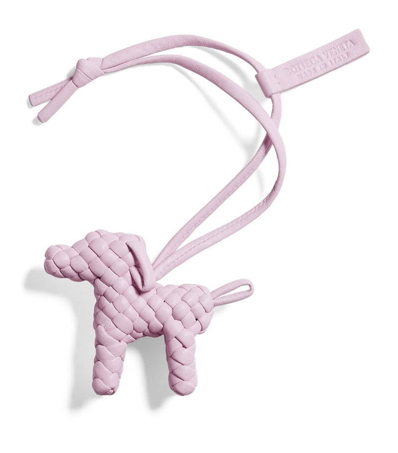 Bottega Veneta woven nappa leather dog charm - British product