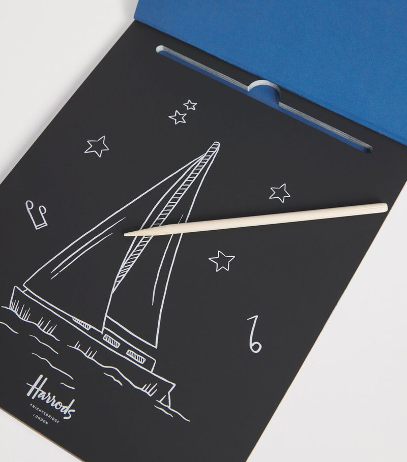 Harrods scratch art pad with scratch stick, UK version