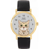 Superdrug Toff London Grey Ladies Beige Tabby Cat Head Watch- Buy online at McGrocer