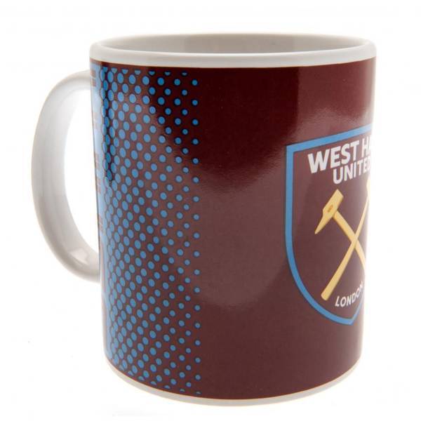 West Ham United FC Fade Mug ceramic 11oz (British brand)