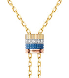 Boucheron Quatre blue tie necklace 18K gold diamonds, UK version