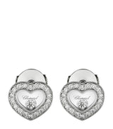 Harrods Chopard White Gold and Diamond Happy Diamonds Icons Luxury Earrings- Buy online at McGrocer