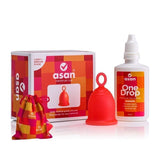 Superdrug Asan Menstrual Cup and Cleanser Set Light/Medium Flow- Buy online at McGrocer